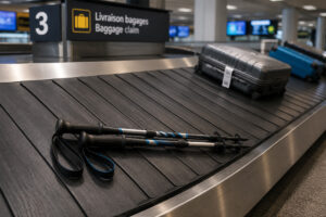 baton randonnée en avion