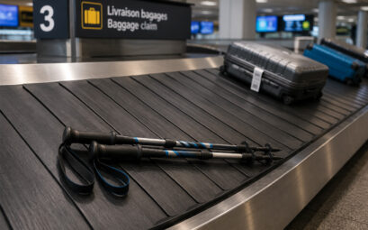 baton randonnée en avion